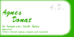 agnes donat business card