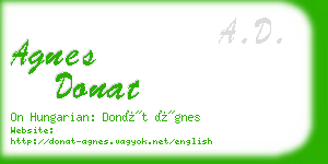 agnes donat business card